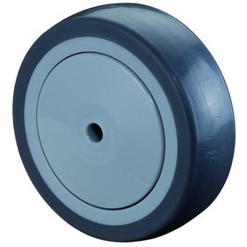 BS ROLLEN - Gummirad, Ø 75 mm, Radbreite 24 mm, Tragkraft 50 kg, Achsbohrung 6 mm, Nabenläng