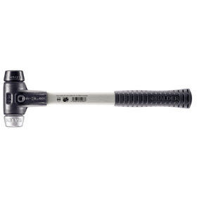 HALDER - SIMPLEX-Schonhammer, Gummikomposition / Weichmetall, mit verstärktem Tempergussgehäuse und Fiberglasstiel | D=30 mm | 3729.030