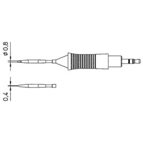 Weller® - Lötspitze Serie RT, Meißelform, RT 9/0,8 x 0,4mm, gerade