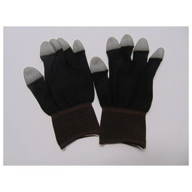 WETEC - Handschuhe, schwarz, PU-beschichtete Fingerkuppen, ESD, XXL, Carbonfaden