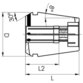 FAHRION® - Spannzange mit Vierkant abgedichtet ER40- 8,0X6,6