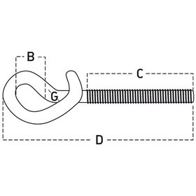 Lohmann - Schaukelhaken Art. 19SE zn 19SE/M12x180