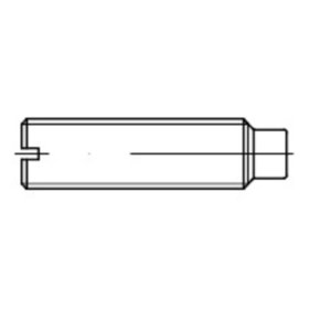 Gewindestifte mit Schlitz und Zapfen DIN 417 Stahl 14H M3 x 6mm