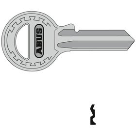 ABUS - Schlüsselrohling, 84/50+60, 60/40+50+60, 84IB40, rund, Messing neusilber