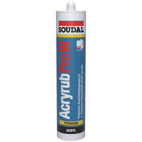 SOUDAL® - Acryrub Pro-W schwarz Acryldichtstoff silikon-/lösemittelfrei 310ml Kartusche