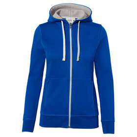 HAKRO - Damen Kapuzenjacke Bonded 255, royalblau/silber, Größe L