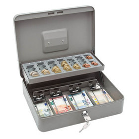 WEDO® - Geldzählkassette, 300x240x90mm, grau, 149858012, mit Klammer, abschließbar
