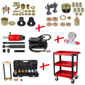 KSTOOLS® - Universal Radlagermontage und Demontage-Satz mit Servicewagen, 110-teilig