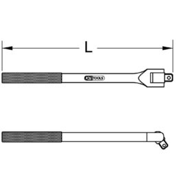 KSTOOLS® - BERYLLIUMplus Gelenk-Steckgriff 1/4" 165mm