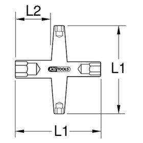 KSTOOLS® - Kreuzschlüssel mit Schutzisolierung, 10x13x14x17mm