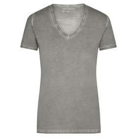 James & Nicholson - Damen Sprayshirt JN975, grau, Größe XL