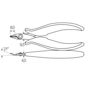 Wiha® - Elektronik-Seitenschneider Z 40 0 03 Mehrkompenenten 128mm