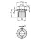 KIPP - AUFNAHMEBUCHSE FÜR POSITIONIERZYLINDER, D=10, D1=20, M16X1,5, EDELSTAHL PANTO...