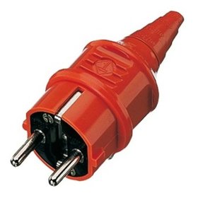 MENNEKES - SCHUKO - Stecker Kunststoff IP44 orange gerade Schraubklemmen