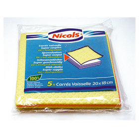 Nicols® - Schwammtuch 26167 18 x 22cm farbig sortiert 5 Stück/Packung