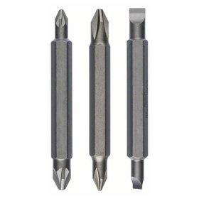 Bosch - Doppelklingenbit-Set, 3-teilig, PH1, PZ1, S 0,6x4,5, PH2, PZ2, S1,0x5,5, 60 mm (2607001745)