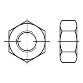 Sechskantmuttern ISO-Typ 1, ISO 8673 Stahl 8 galvanisch verzinkt M42 x 3