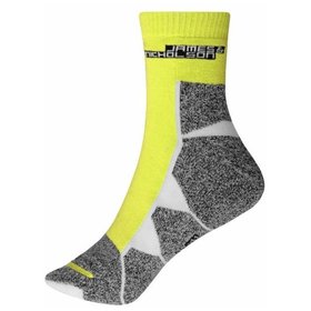 James & Nicholson - Sport Socken JN215, hellgelb/weiß, Größe 42-44