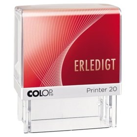 COLOP® - Textstempel Printer 20 "ERLEDIGT" 100670 38mm Kunststoff rot
