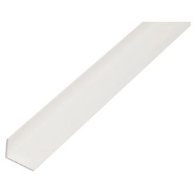 Alberts - Winkelprofil, ungleichsch., PVC weiß, LxBxHxS 2000 x 20 x 10 x 1,5 mm