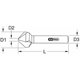 KSTOOLS® - Kegel- und Entgratsenker 90° HSS TiN ø5,3mm