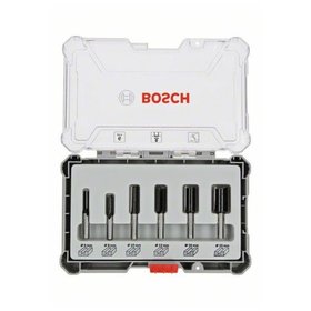 Bosch - Fräser-Set, 6-teiliges Nutfräser-Set, 6-mm-Schaft. Für Handfräsen