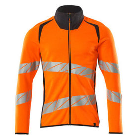 MASCOT® - Sweatshirt mit Reißverschluss - ACCELERATE SAFE - hi-vis Orange/Schwarzblau, Gr. XL