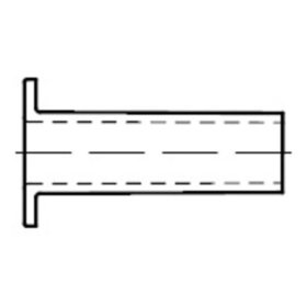 Niet für Brems- und Kupplungsbeläge DIN 7338 Form C Kupfer blank ø4x 8mm