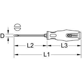 KSTOOLS® - EDELSTAHL Schraubendreher Schlitz, 3mm
