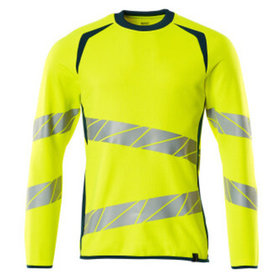 MASCOT® - Sweatshirt ACCELERATE SAFE, hi-vis Gelb/Dunkelpetroleum, Größe M-ONE