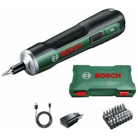 Bosch - Akku-Schrauber PushDrive, 32-tlg. Schrauberbit-Set, Aufbewahrungsbox (06039C6000)