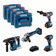 Bosch - Combo Kit Set mit 4x 18V: GSR18V-110C/GDX18V-210C/GWS18V-10/GBH 18V-24C, 3x Akku