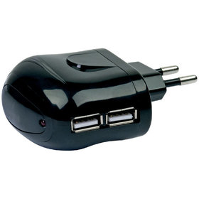 Schwaiger - USB Ladegerät 230V 2xUSB,2100mA, schwarz