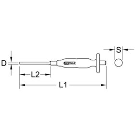 KSTOOLS® - Durchtreiber, ø3mm, zylindrisch