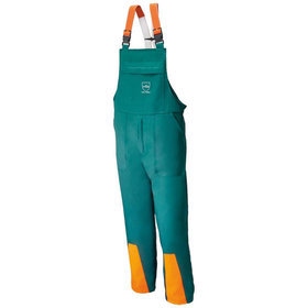 watex - Forstschutz-Latzhose Design C, Klasse 1, grün/warnorange, Größe 46