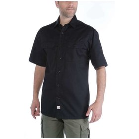 carhartt® - Herren Hemd Regular Fit TWILL WORK SHIRT S/S, schwarz, Größe 3XL/TALL