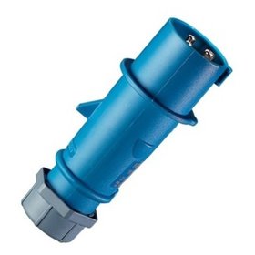 MENNEKES - CEE-Stecker 3p 16A IP44 AM-TOP« 230V/blau 6h Schraubklemmen gerade Verschraubung