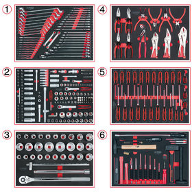 KSTOOLS® - Universal-Systemeinlagen-Satz für 6 Schubladen mit 310 Premium-Werkzeugen