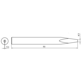 Weller® - Lötspitze Serie SPI Meißelform, SPI26 200/2,0 x 0,4mm, gerade