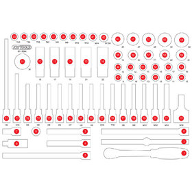 KSTOOLS® - Leere Schaumstoffeinlage zu 811.0064