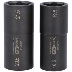 KSTOOLS® - 1/2" Spezial-Alu-Felgen-Kraft-Stecknuss-Satz für Ford, 18,5 / 19,5 / 20,5 / 21,5 mm, 2-tlg