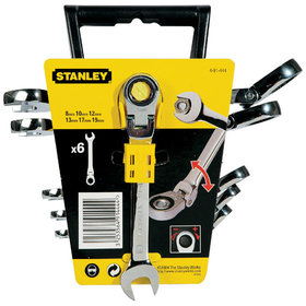 STANLEY® - Ringmaulschlüssel-Set, Ratsche schwenkbar 6-teilig