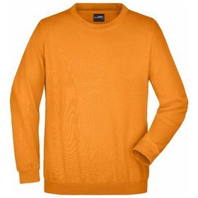 James & Nicholson - Sweatshirt Rundhals JN040, orange, Größe S