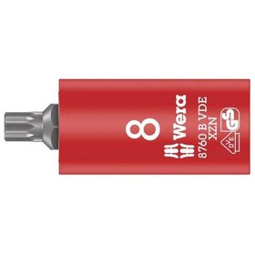 Wera® - 8760 B VDE XZN Zyklop Bitnuss, isoliert, mit 3/8"-Antrieb, für Innenvielzahn-Schrauben, M 8 x 59 mm