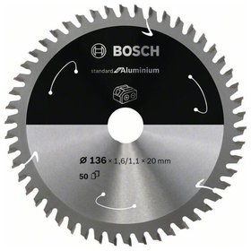 Bosch - Sägeblatt Standard for Aluminium für Akku-Kreissäge 136 x 1,6/1,1 x 20, 50 Z (2608837754)