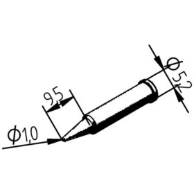 Ersa - Lötspitze Serie 0102, Rundform, PDLF10/1,0mm, gerade, 1 Stück