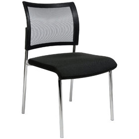Topstar® - Besucher-Stuhl Visit10 mit Polster/Netz, schwarz