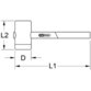 KSTOOLS® - Kunststoffhammer mit Schutzisolierung, Kopf Ø 55mm