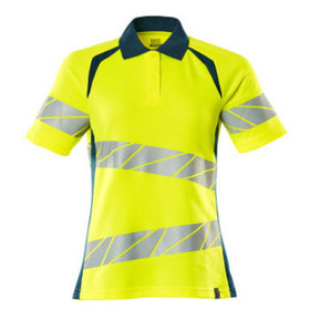 MASCOT® - Polo-Shirt ACCELERATE SAFE, hi-vis Gelb/Dunkelpetroleum, Größe S-ONE