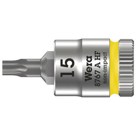 Wera® - Schraubendreher-Einsatz 1/4" 8767 A HF mit Rändel, für TORX® T15 x 28mm